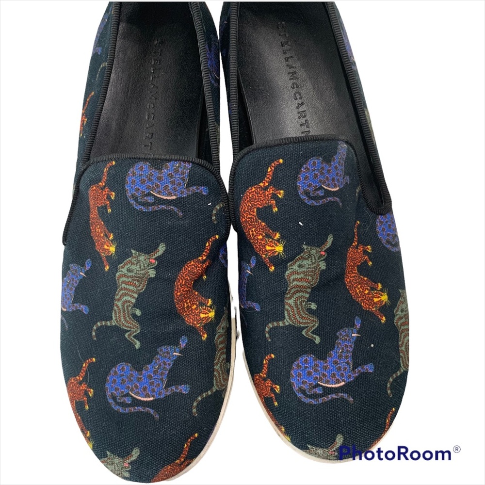 Stella McCartney Black Binx Crouching Cat Platform Loafers Size EU 39 Runs Small - Picture 9 of 10